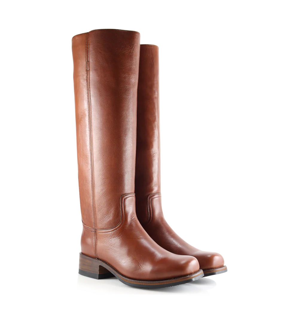 Achilla støvler, brun læder - Image 4