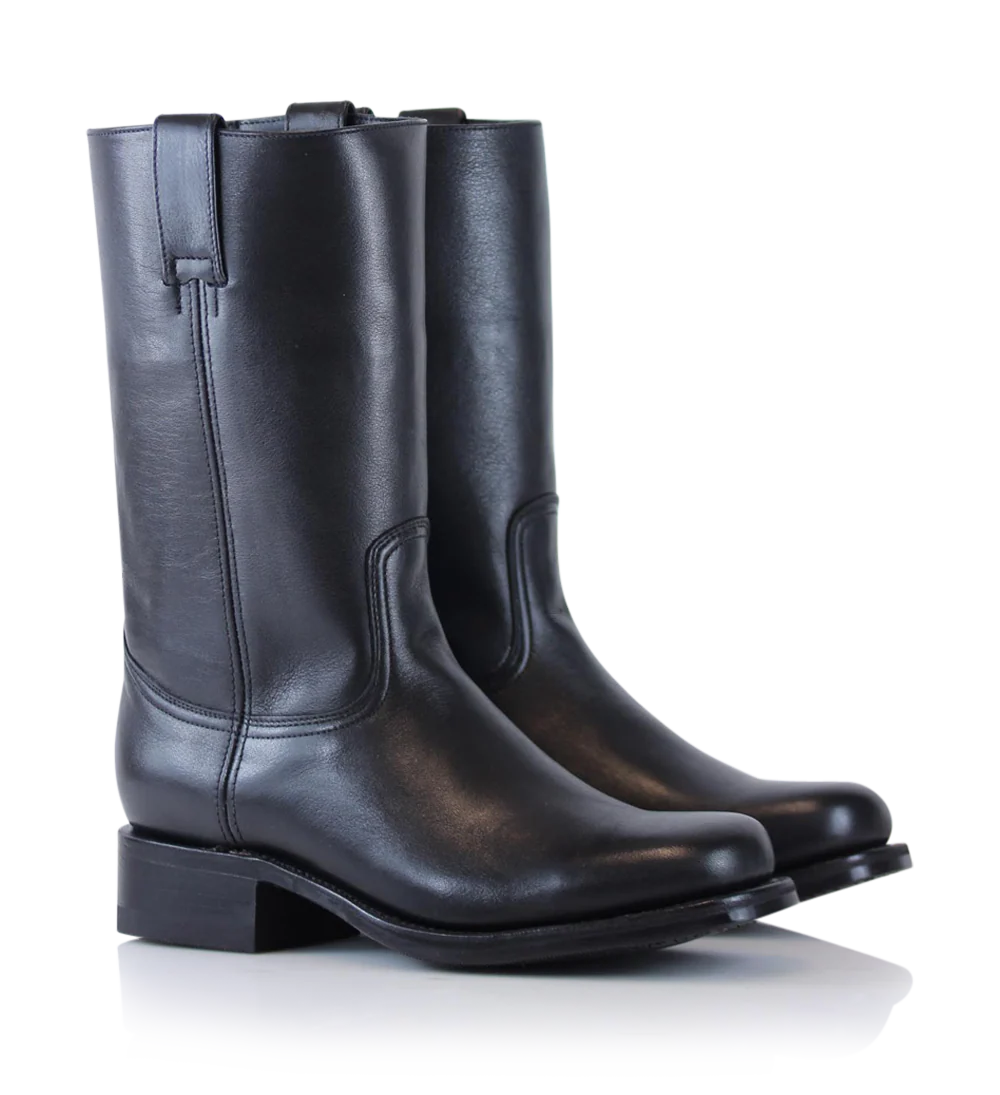 Achilles støvler, sort læder - Image 4