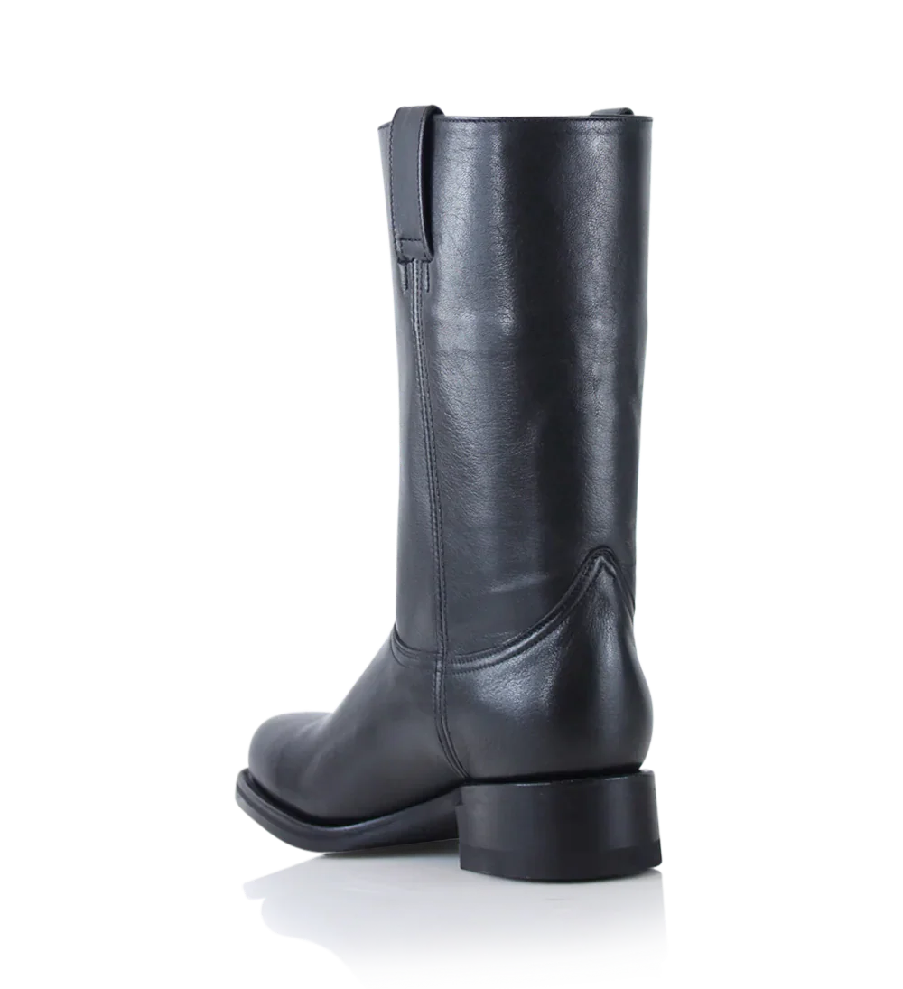 Achilles støvler, sort læder - Image 5