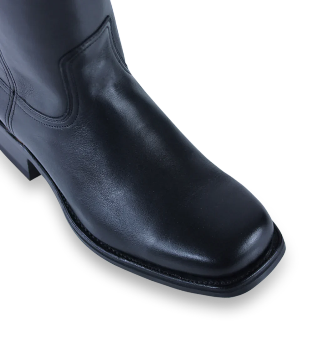 Achilles støvler, sort læder - Image 6