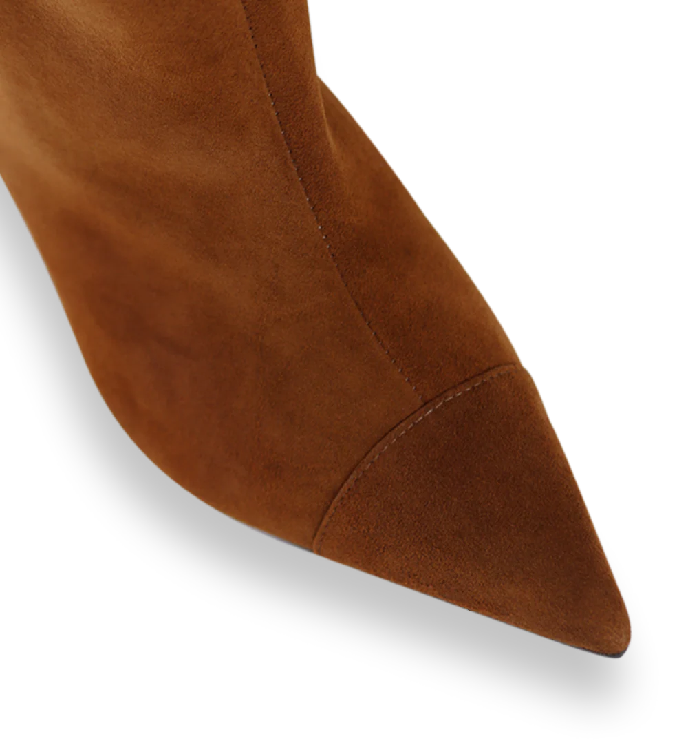 Angie 75 støvler, cognac ruskind - Image 5