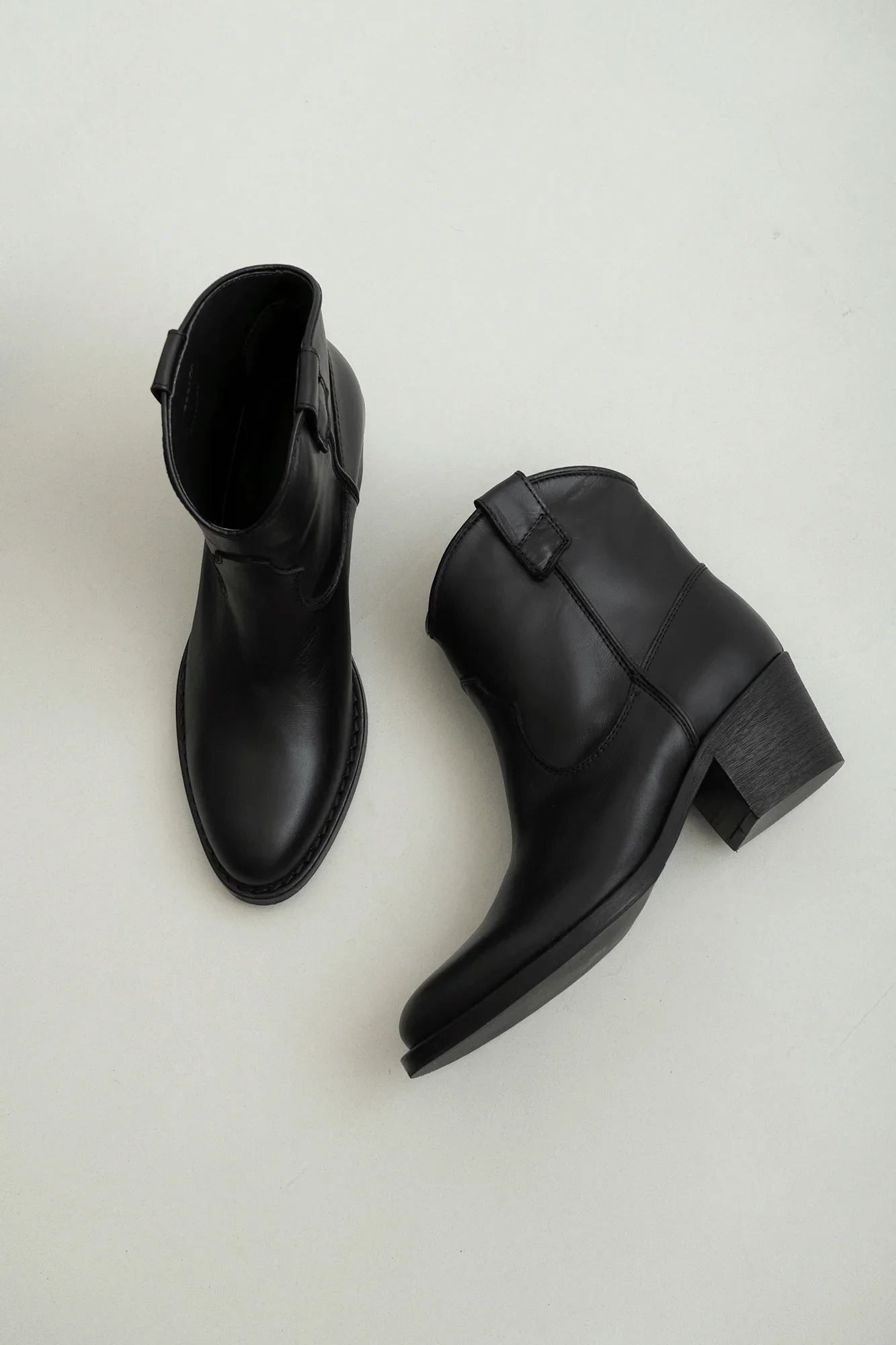 Anna 50 støvler, sort læder - Image 4