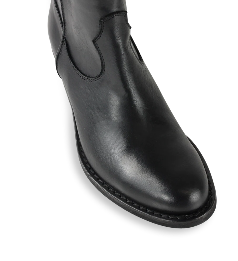 Anna 50 støvler, sort læder - Image 6