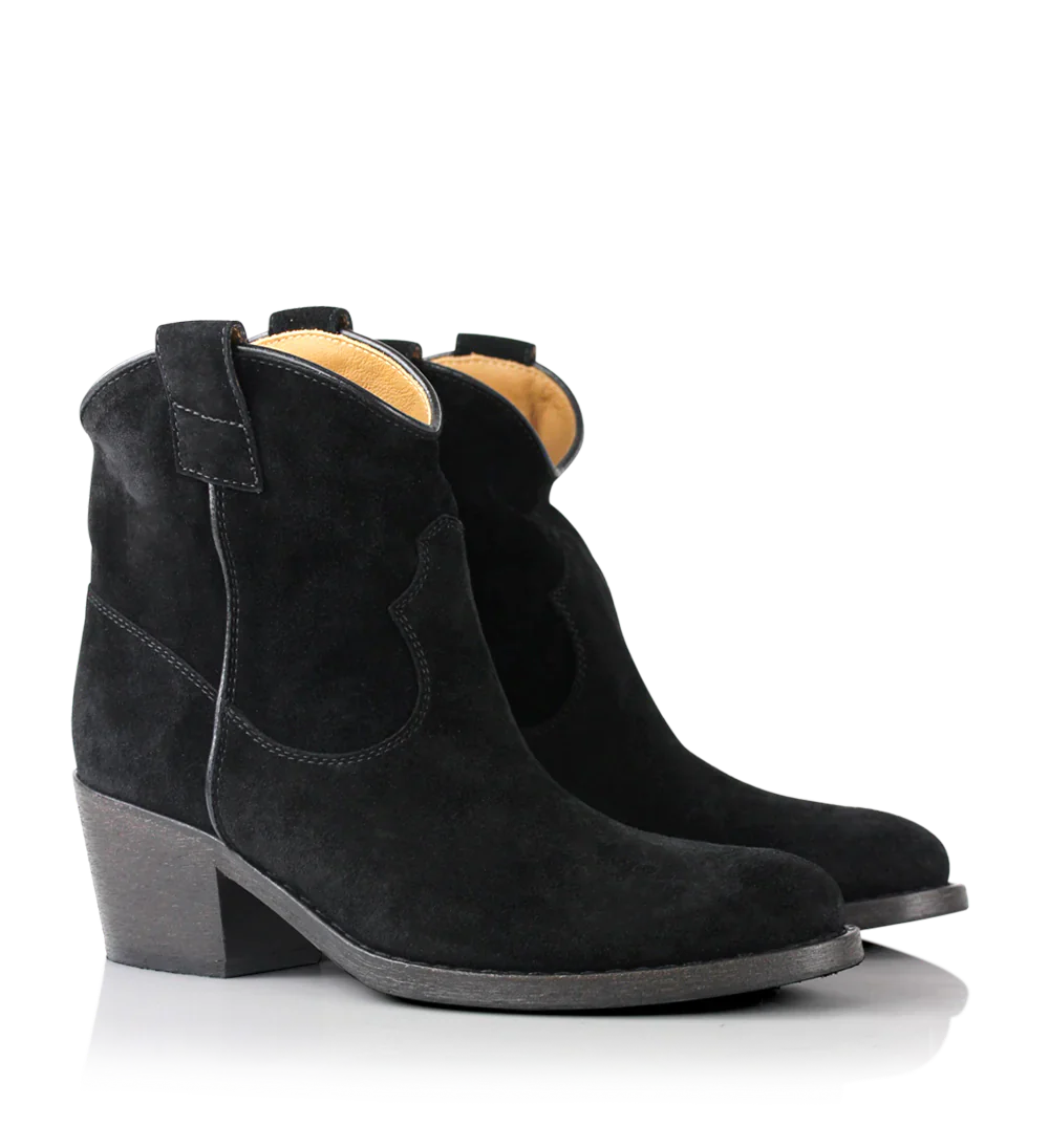 Anna 50 støvler, sort ruskind - Image 3