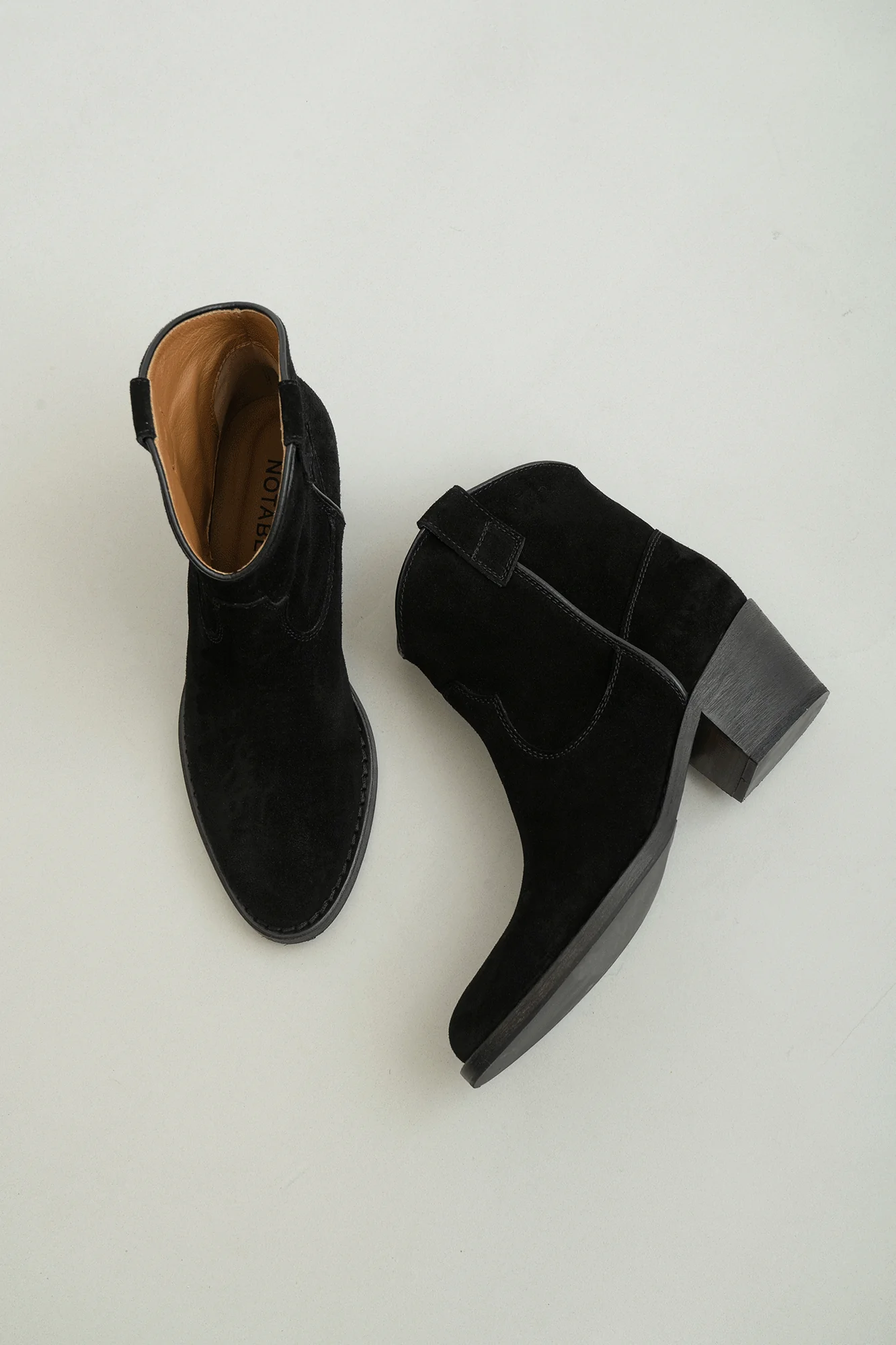 Anna 50 støvler, sort ruskind - Image 4