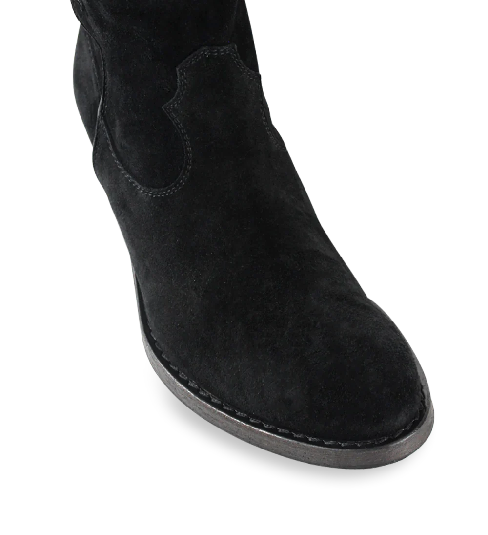 Anna 50 støvler, sort ruskind - Image 6