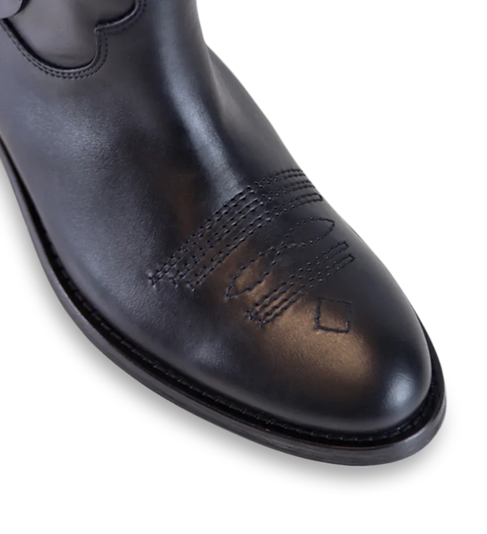 Anne støvler, sort læder - Image 5