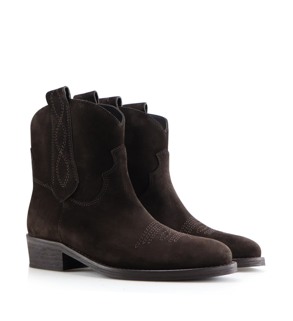 Anne støvler, mørkebrun ruskind - Image 3