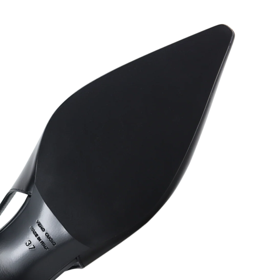 Beatrice 35 slingback stiletter, sort læder - Image 8