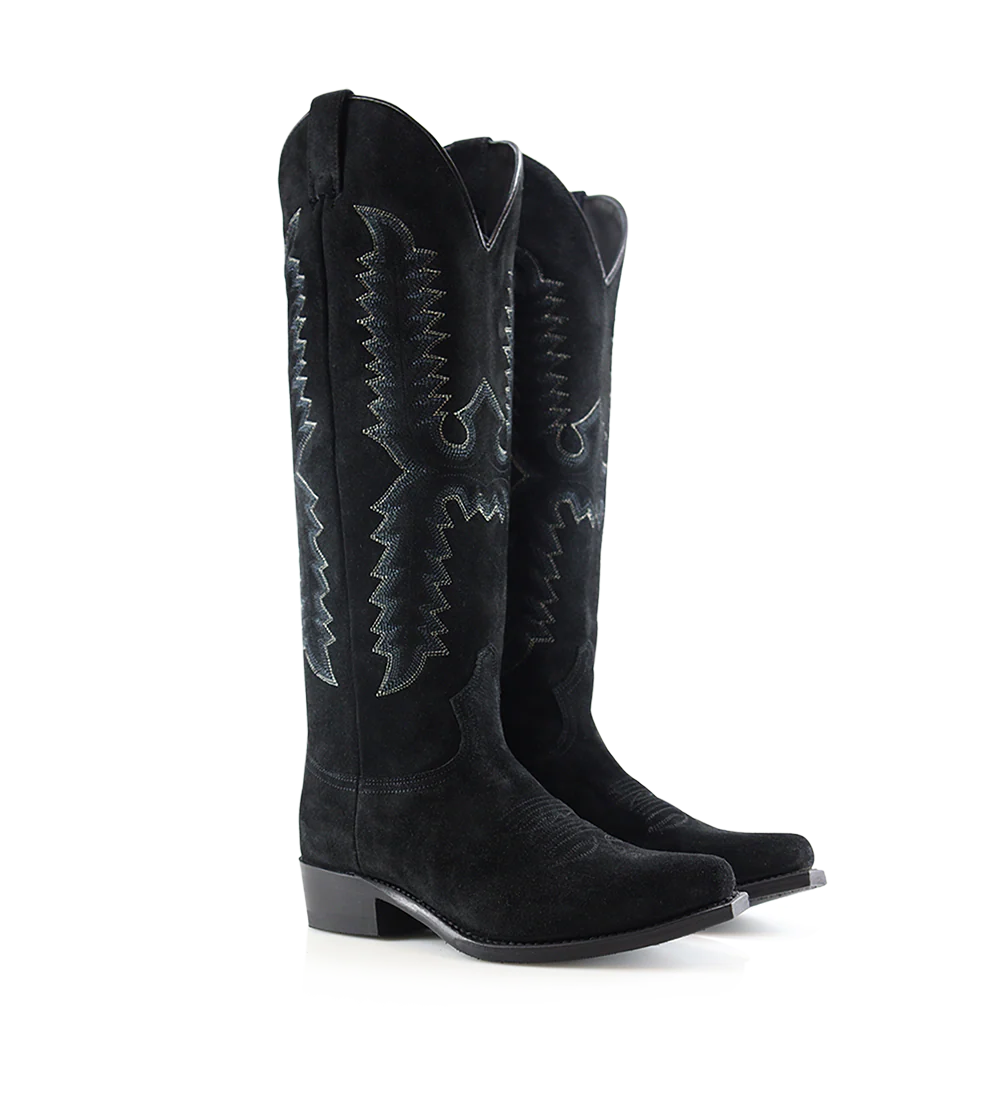 Diablo 30 cowboy støvler, sort ruskind - Image 3