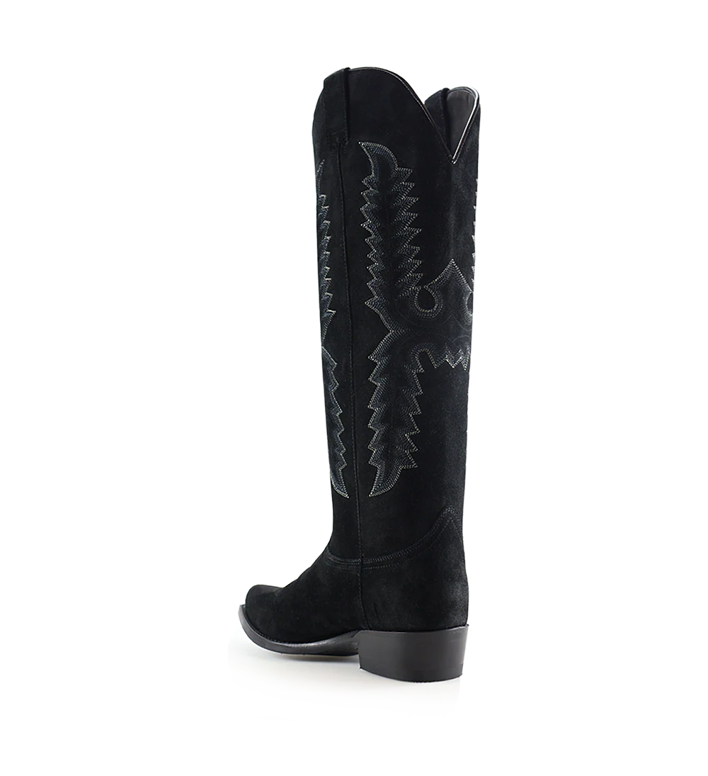 Diablo 30 cowboy støvler, sort ruskind - Image 4