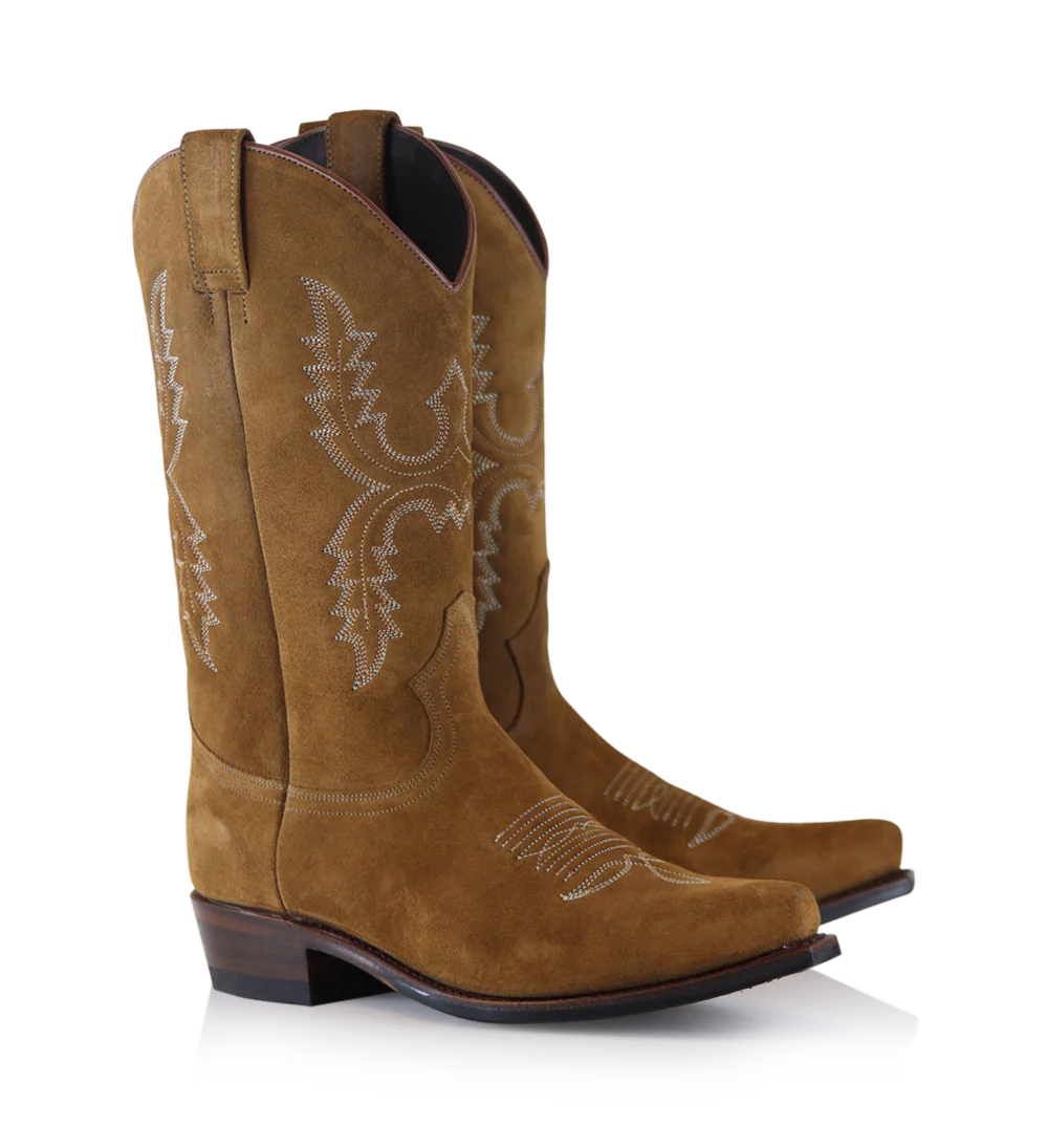 Diego 30 cowboy støvler, brun ruskind - Image 3