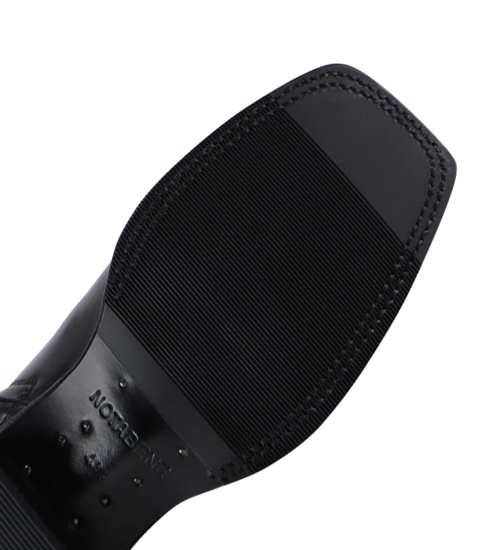 Drill bikerstøvler, sort læder - Image 6