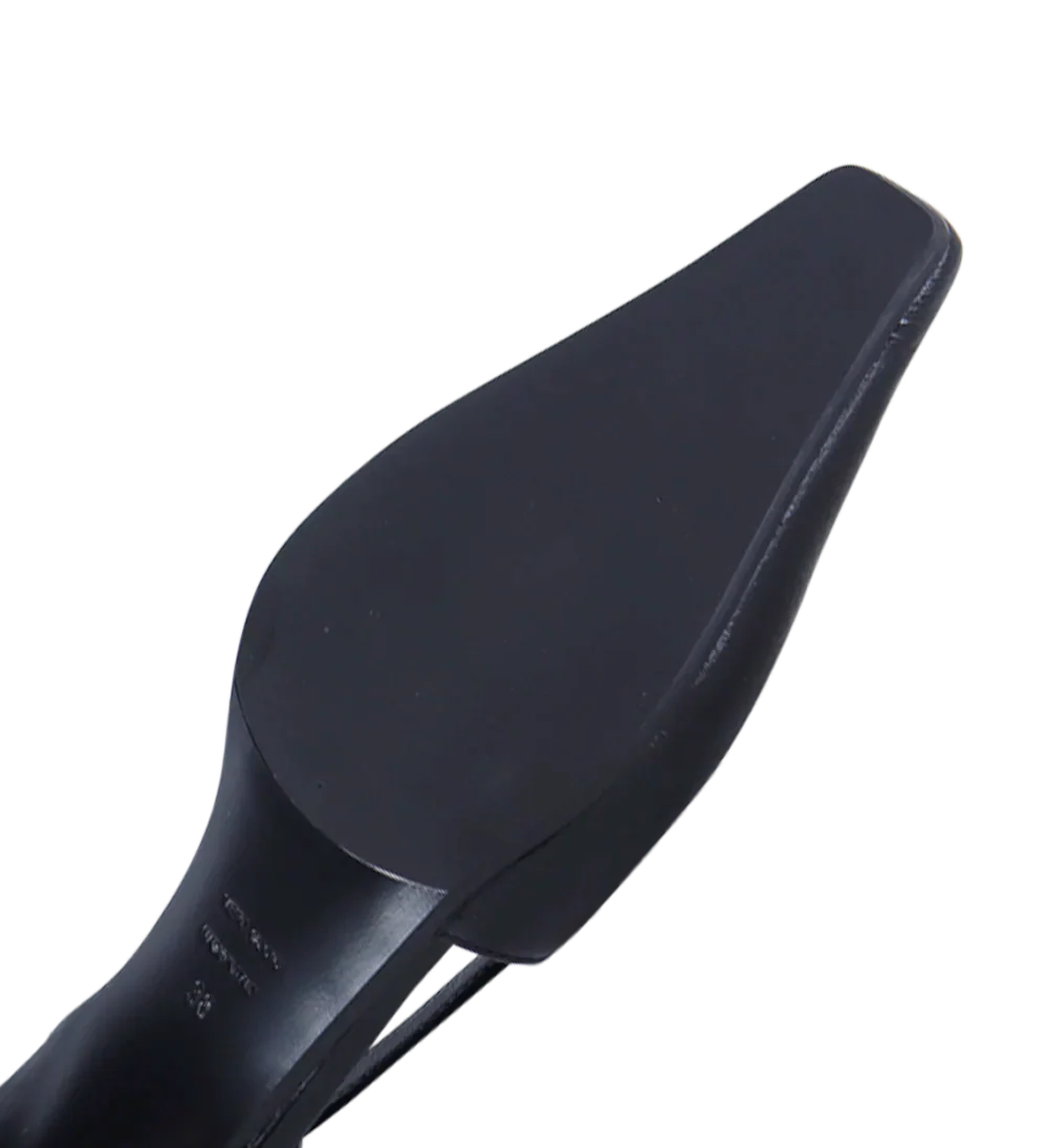 Elena 35 slingback stiletter, sort lak - Image 6