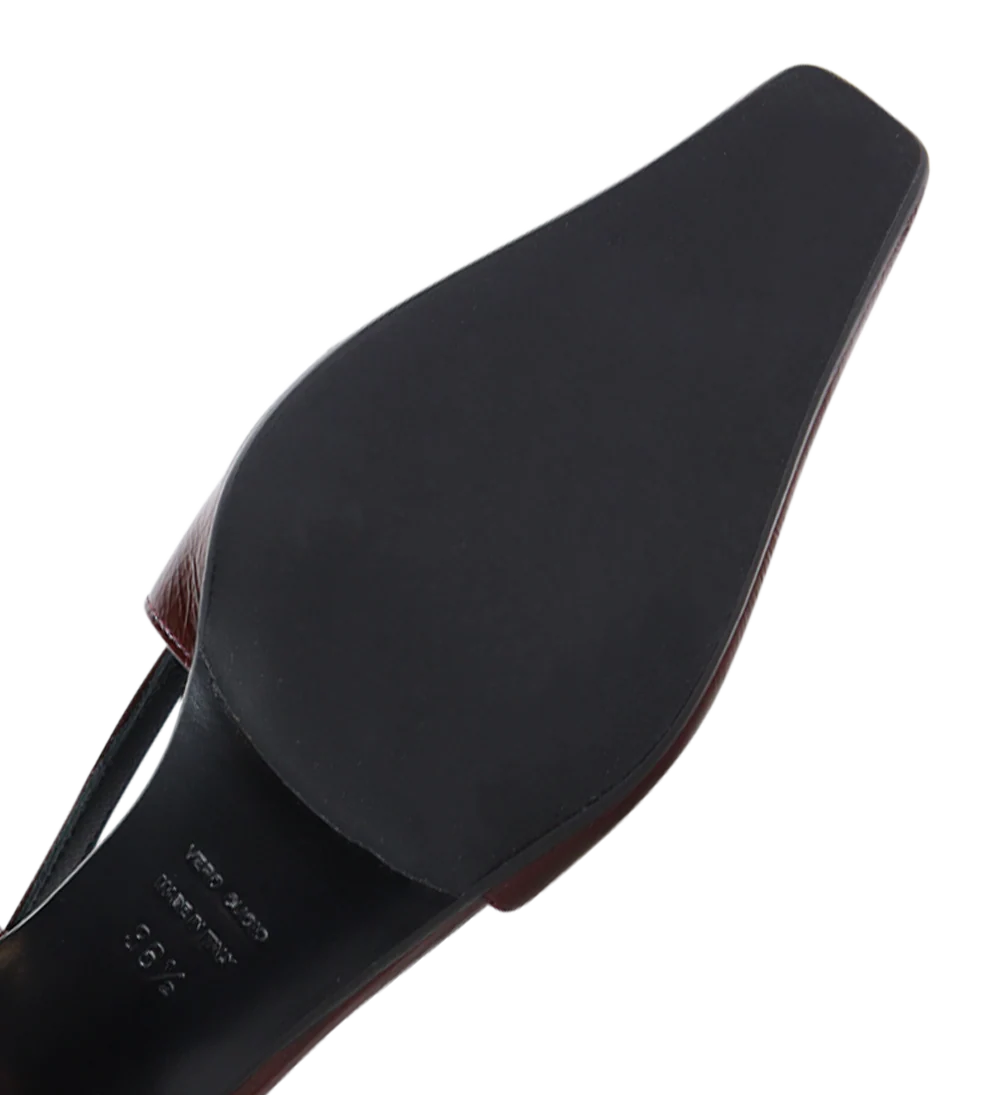 Elena 35 slingback stiletter, bordeaux lak - Image 7