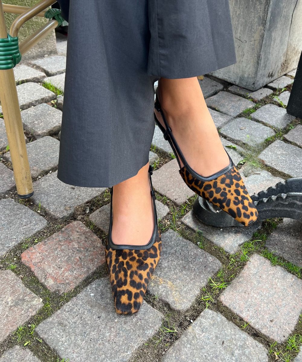 Elena 35 slingback stiletter, Leopard - Image 3