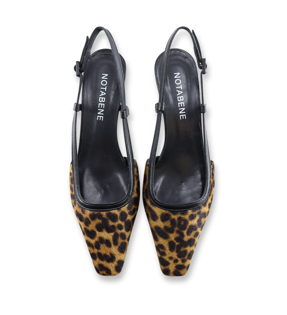 Elena 35 slingback stiletter, Leopard - Image 4
