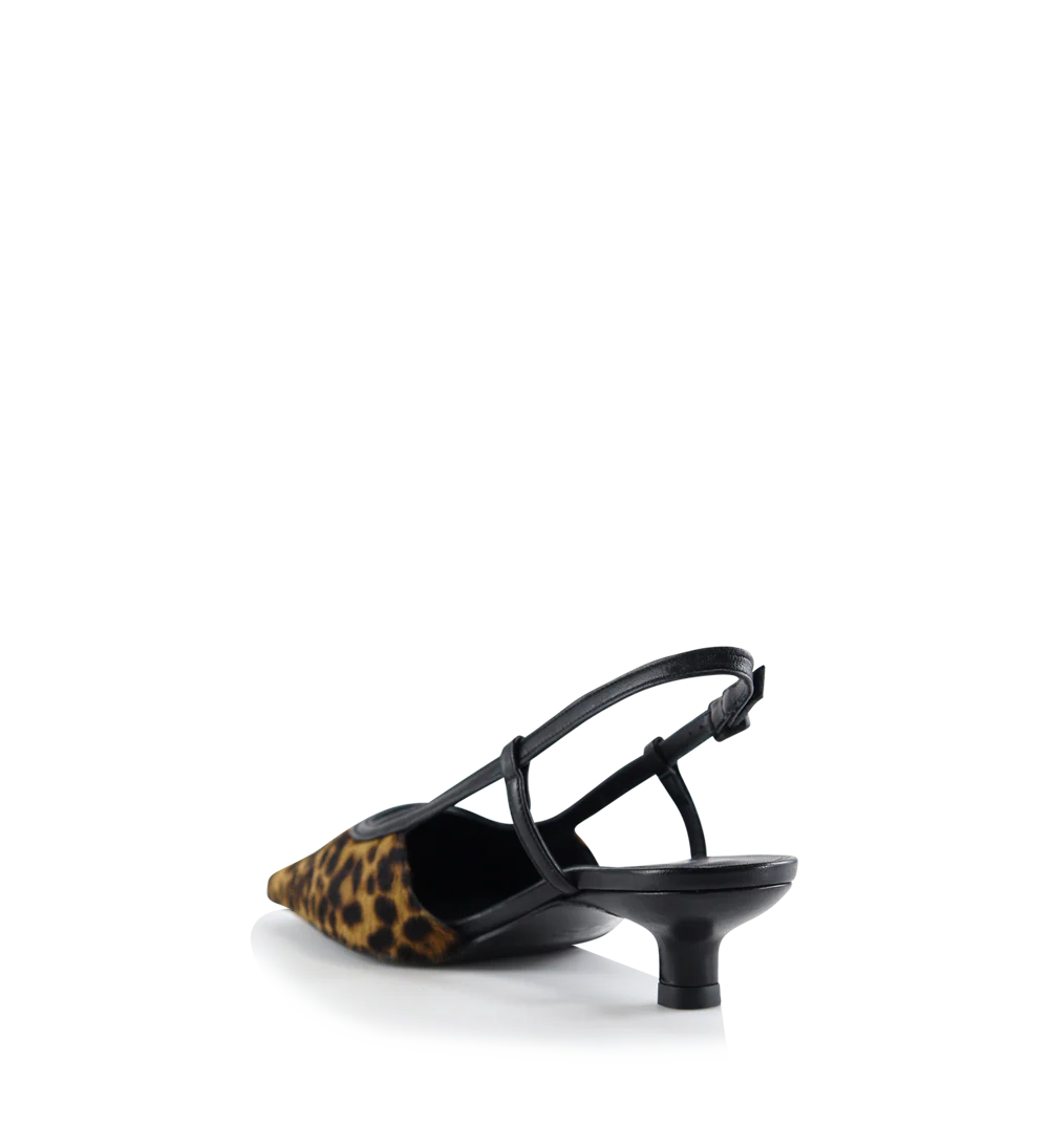 Elena 35 slingback stiletter, Leopard - Image 5
