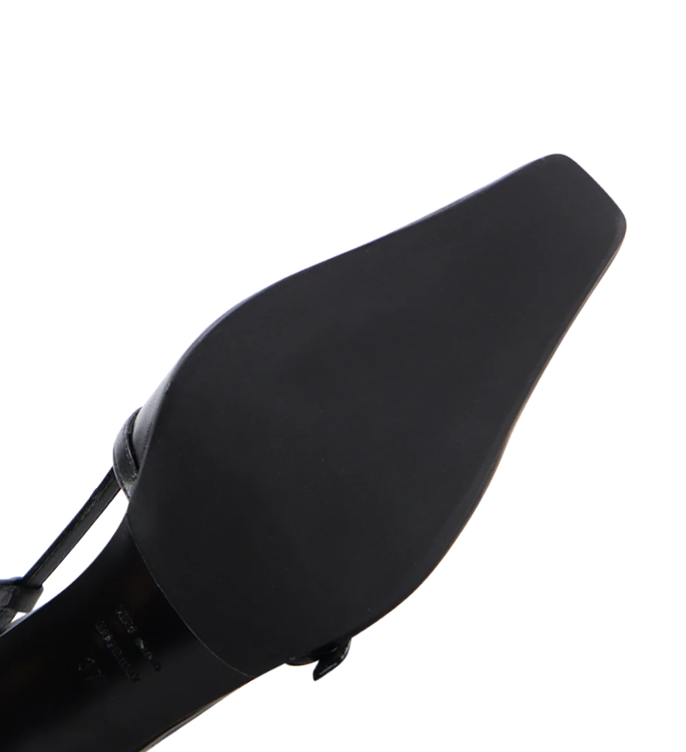 Elenne 35 slingback stiletter, sort læder - Image 6