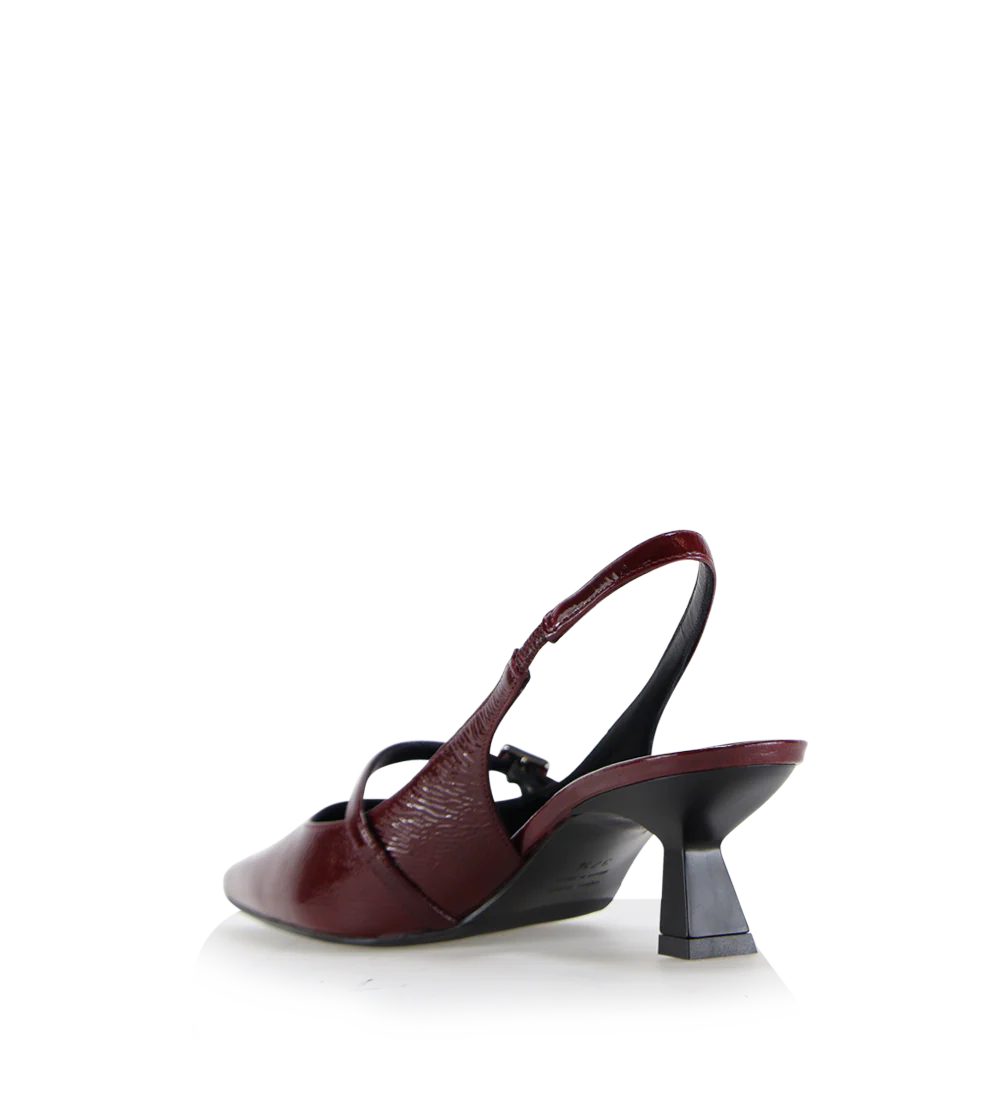 Elina 50 slingback stiletter, Bordeaux lak - Image 5