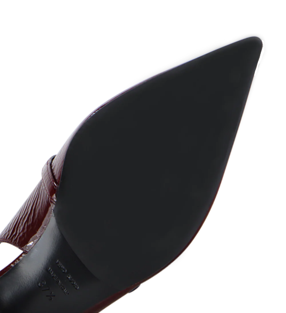 Elina 50 slingback stiletter, Bordeaux lak - Image 7