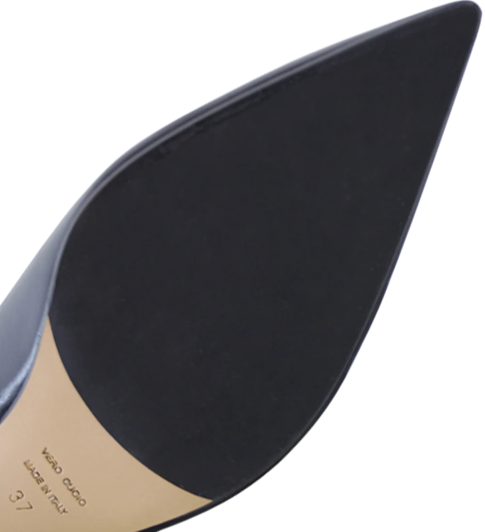 Elisa 50 slingback stiletter, sort læder - Image 6