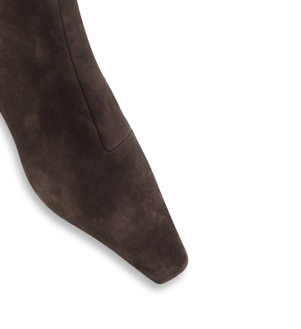 Elly 35 støvler, mørkebrun ruskind - Image 4