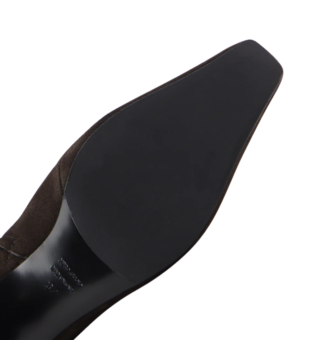 Elly 35 støvler, mørkebrun ruskind - Image 6