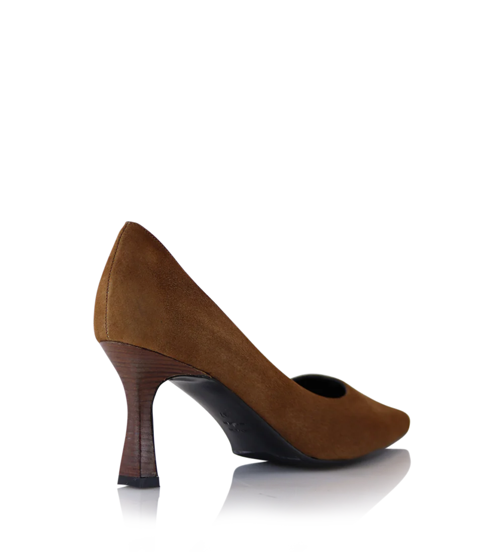 Emily 70 stiletter, cognac ruskind - Image 4