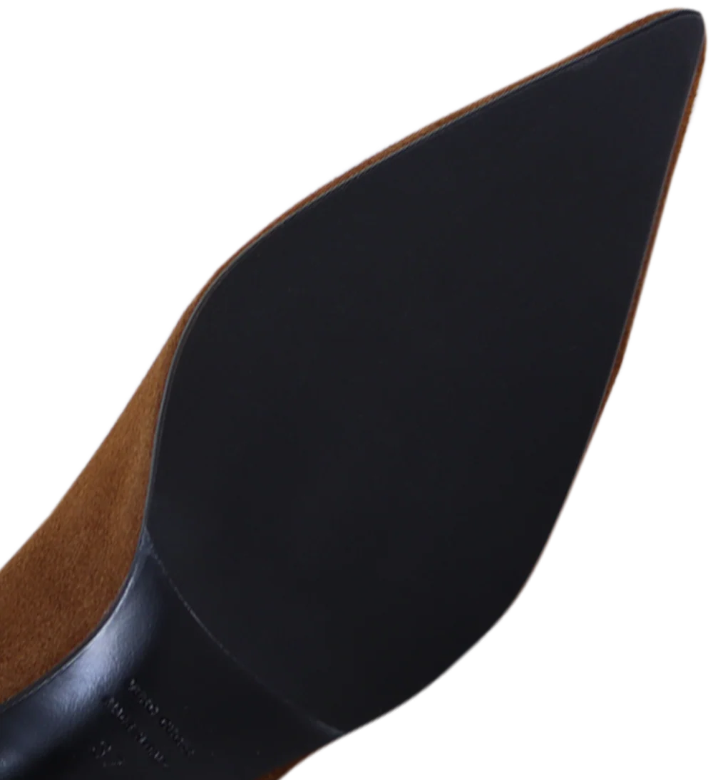 Emily 70 stiletter, cognac ruskind - Image 6