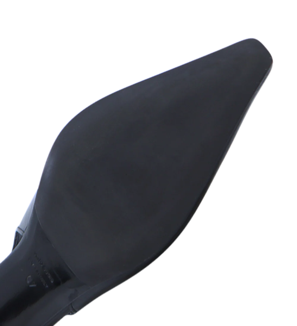 Emmely 70 slingback stiletter, sort lak - Image 6