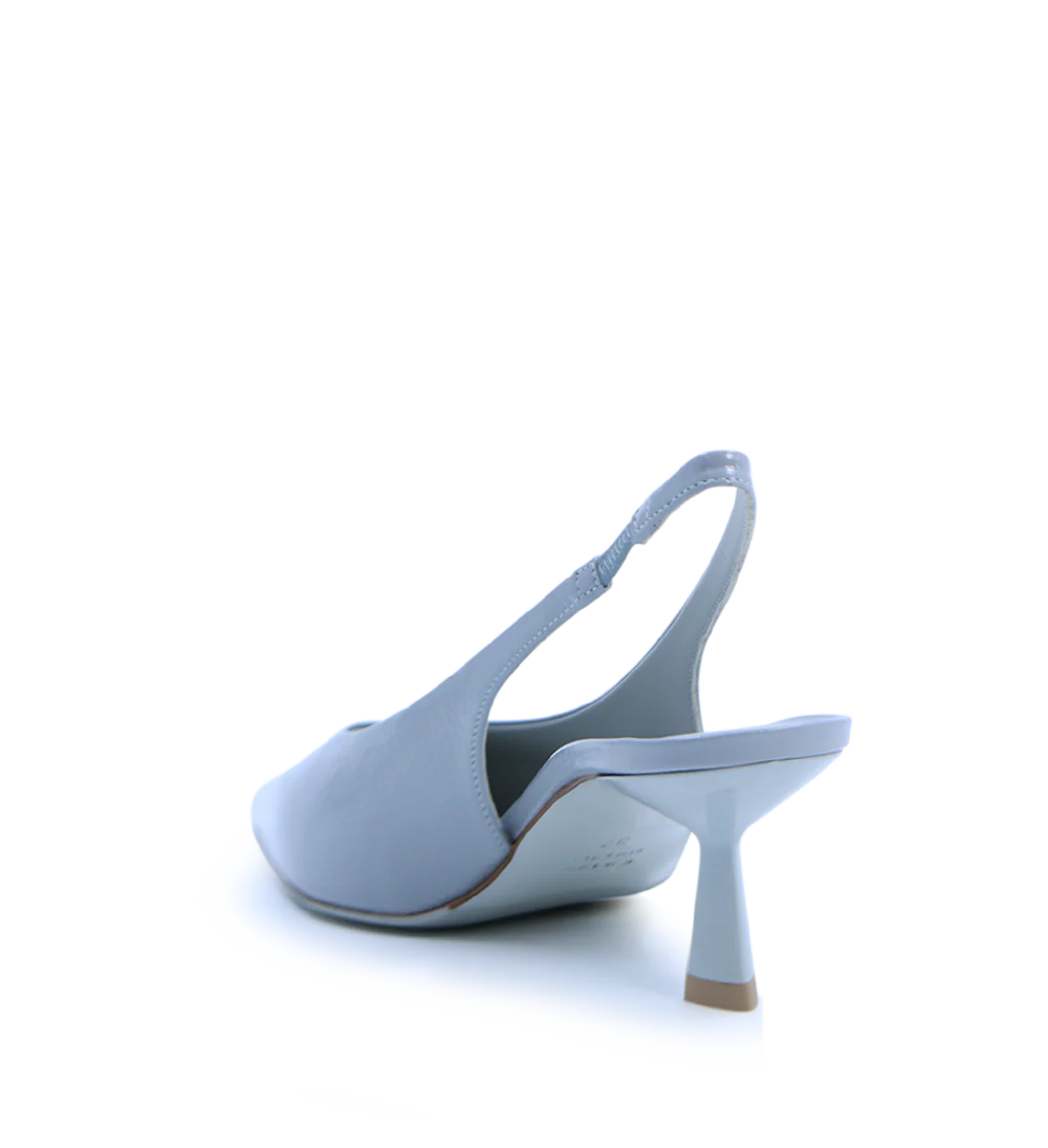 Emmely low 50 slingback stiletter, blå lak - Image 5