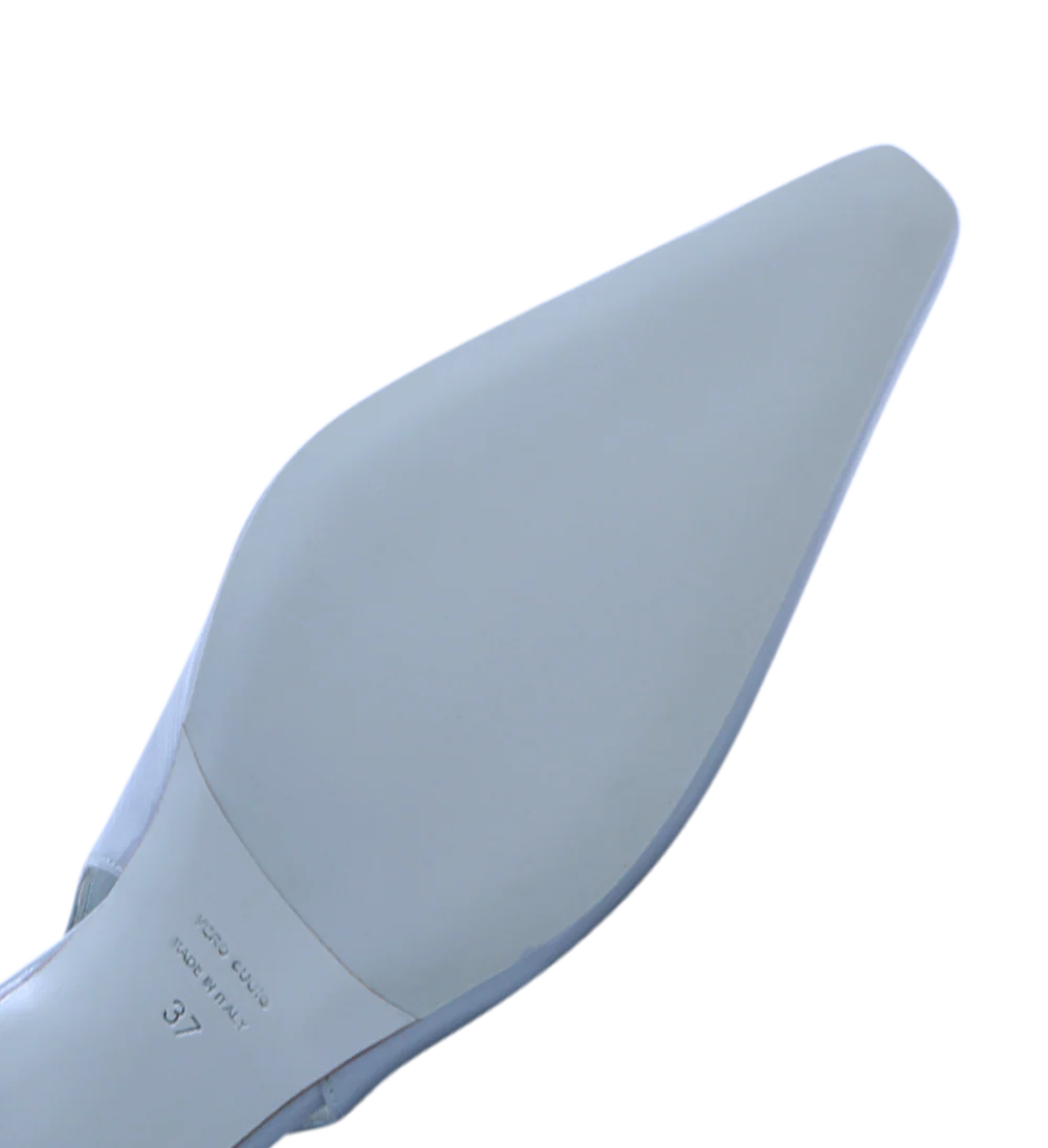 Emmely low 50 slingback stiletter, blå lak - Image 6