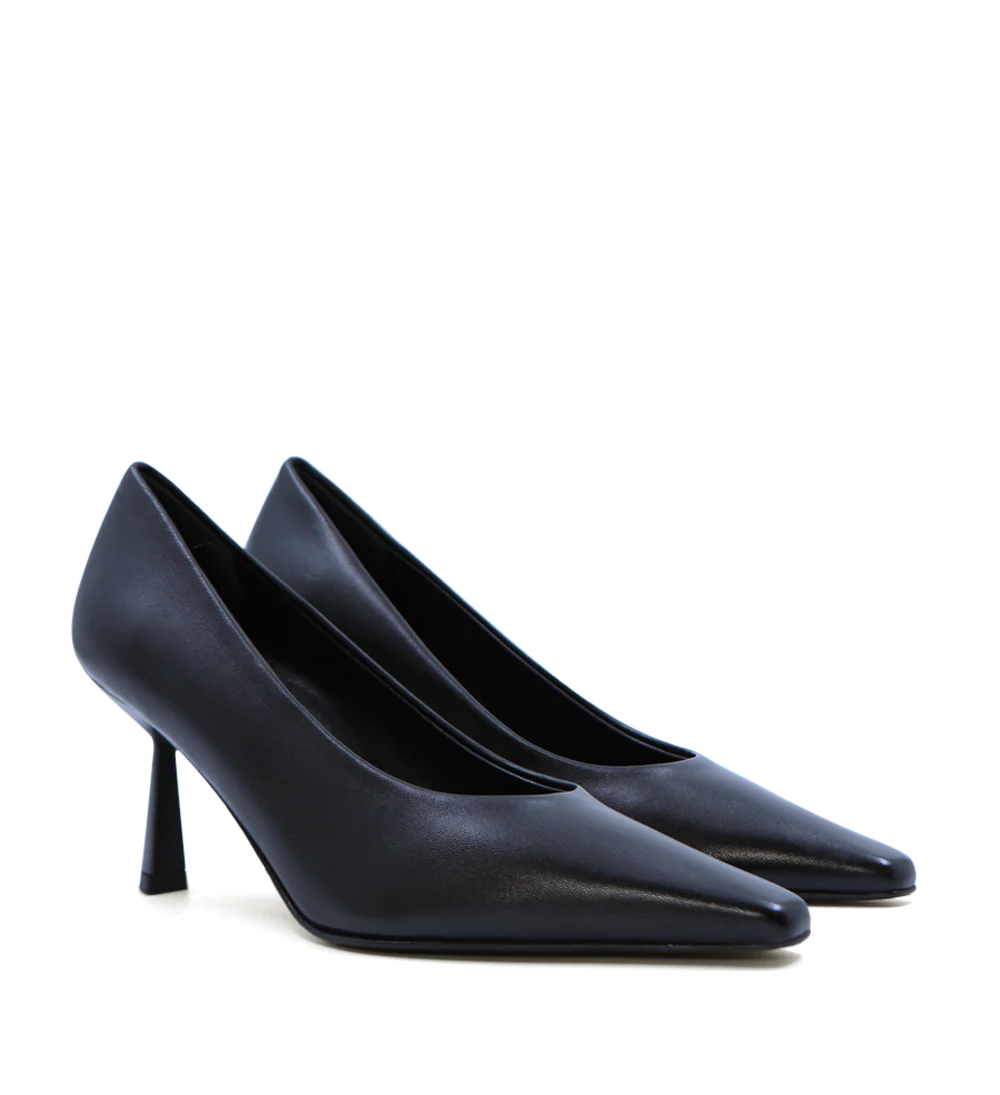 Emmy 70 stiletter, sort læder - Image 3