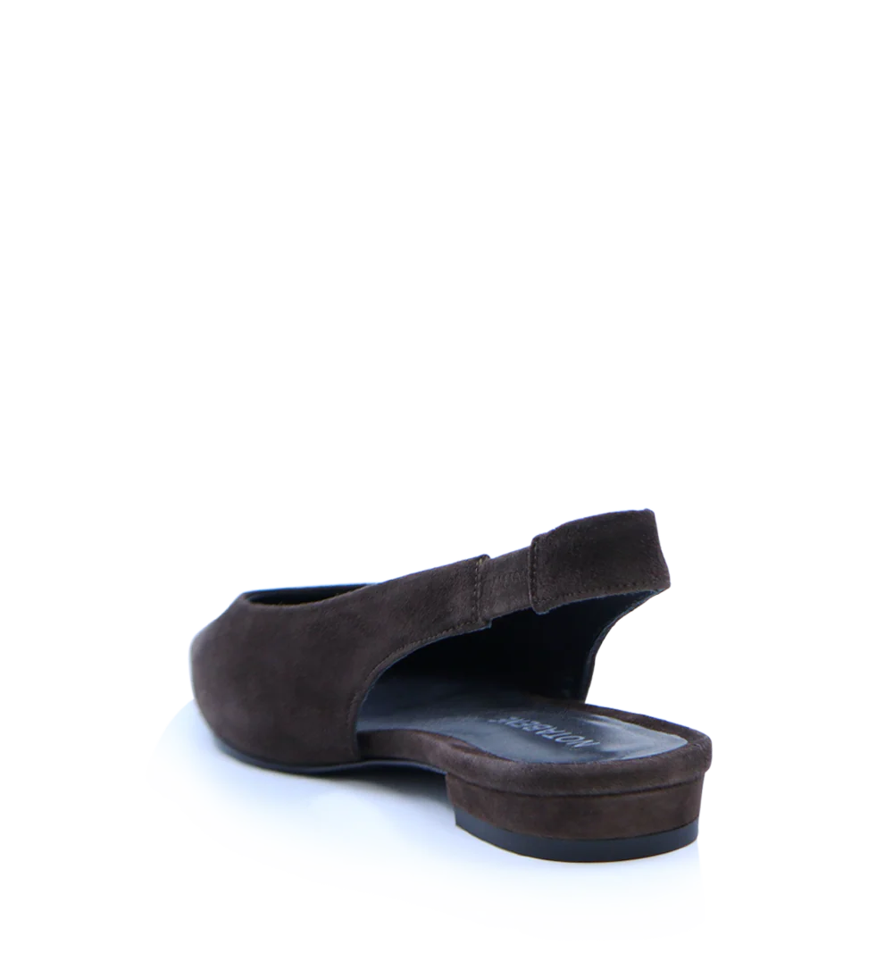 Gisella slingback, mørkebrun ruskind - Image 4