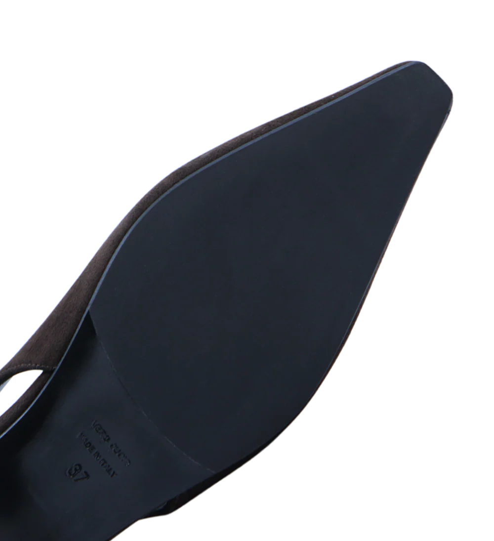 Gisella slingback, mørkebrun ruskind - Image 5