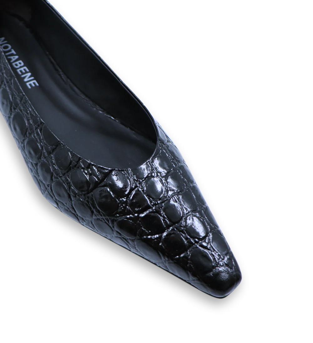 Gisla ballerina, sort croco - Image 4