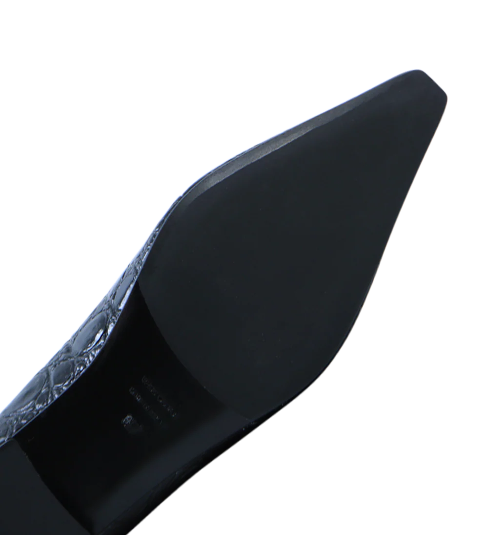 Gisla ballerina, sort croco - Image 6