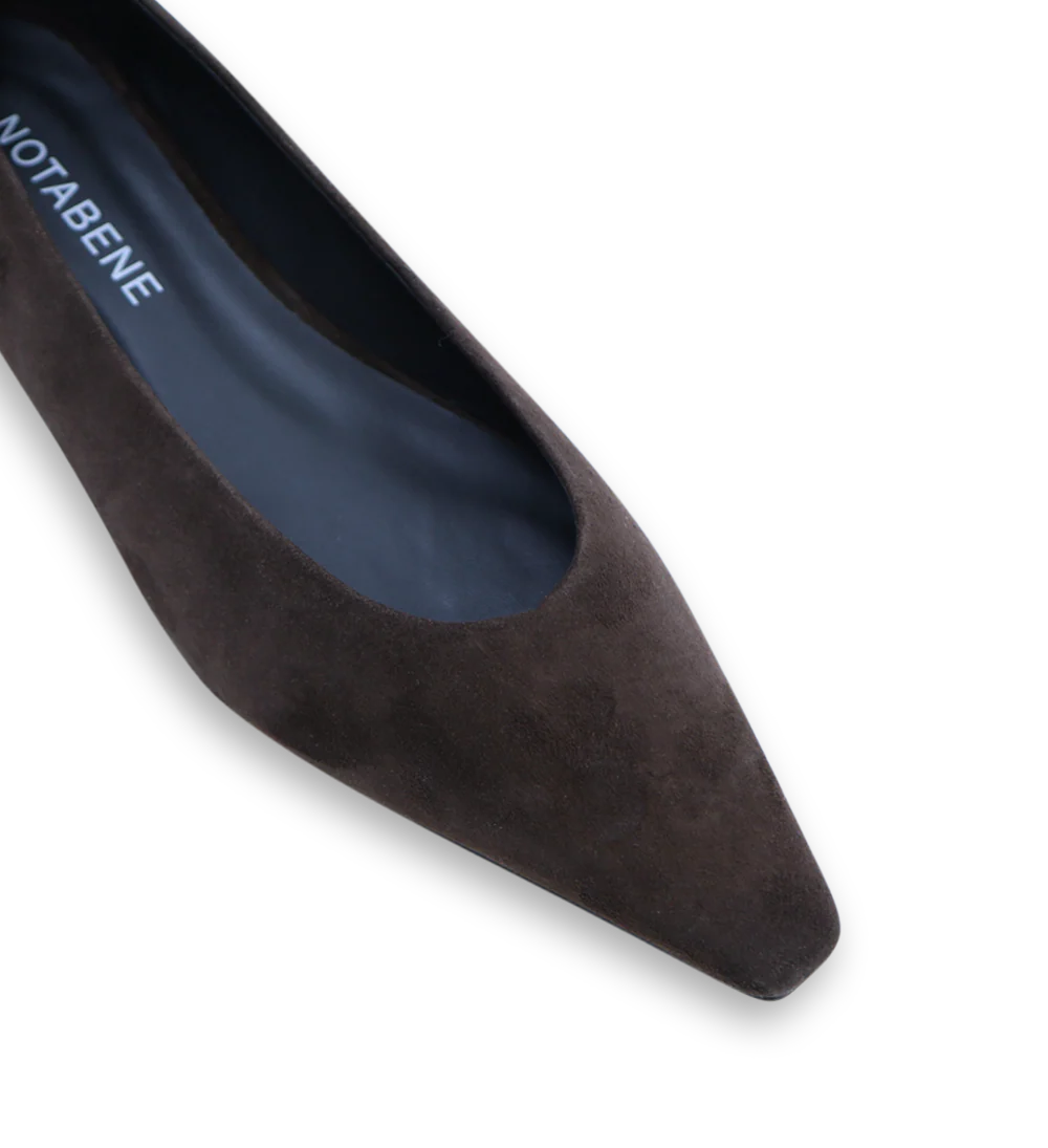 Gisla ballerina, mørkebrun ruskind - Image 3