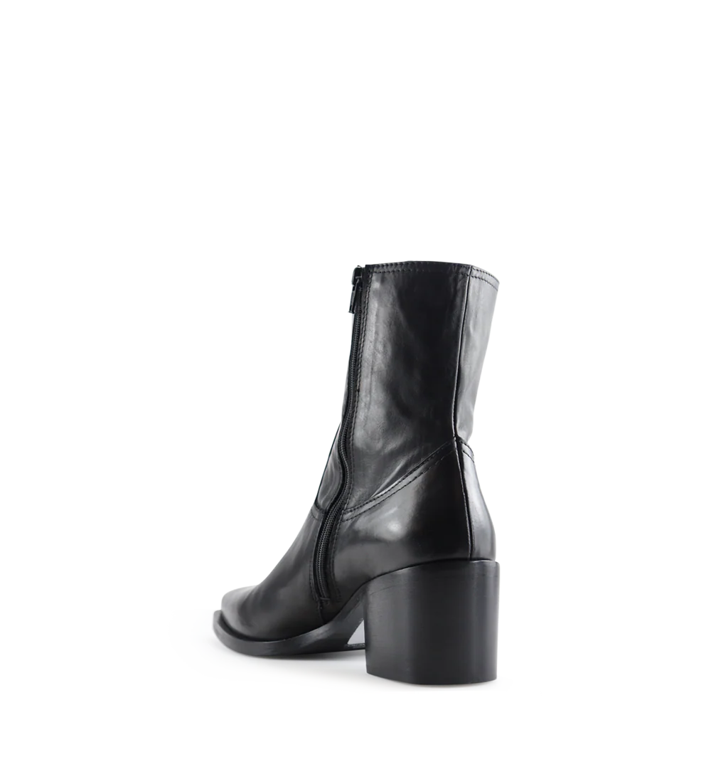 Laura 60 støvler, sort læder - Image 3