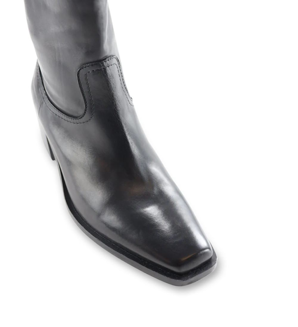 Laura 60 støvler, sort læder - Image 4