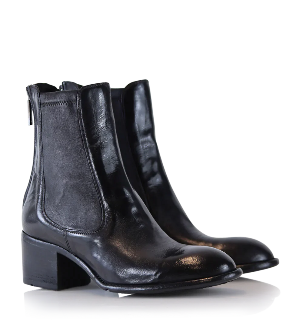Norma 50 chelsea støvler, sort læder - Image 3