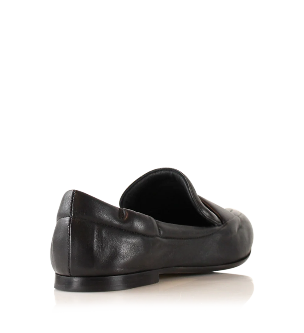 Rosa loafers, sort læder - Image 4