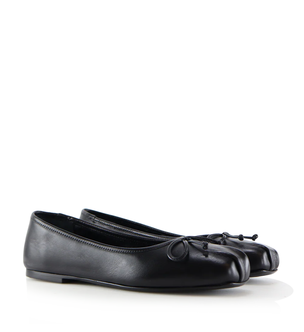 Serena ballerina, sort læder - Image 3