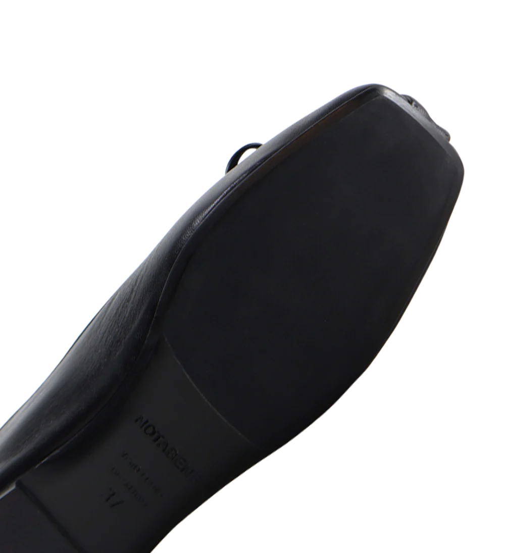 Serena ballerina, sort læder - Image 6