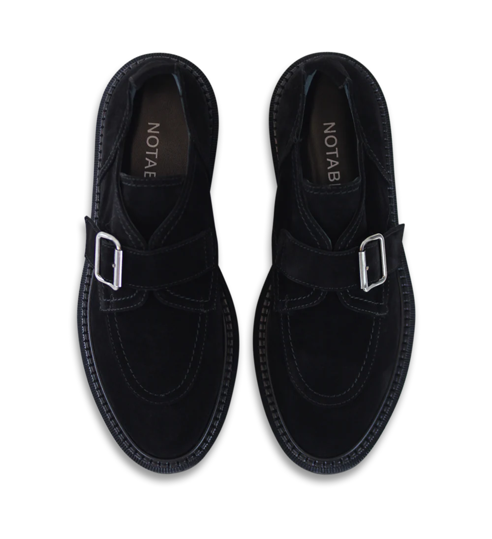 Tenora loafers, sort ruskind - Image 7