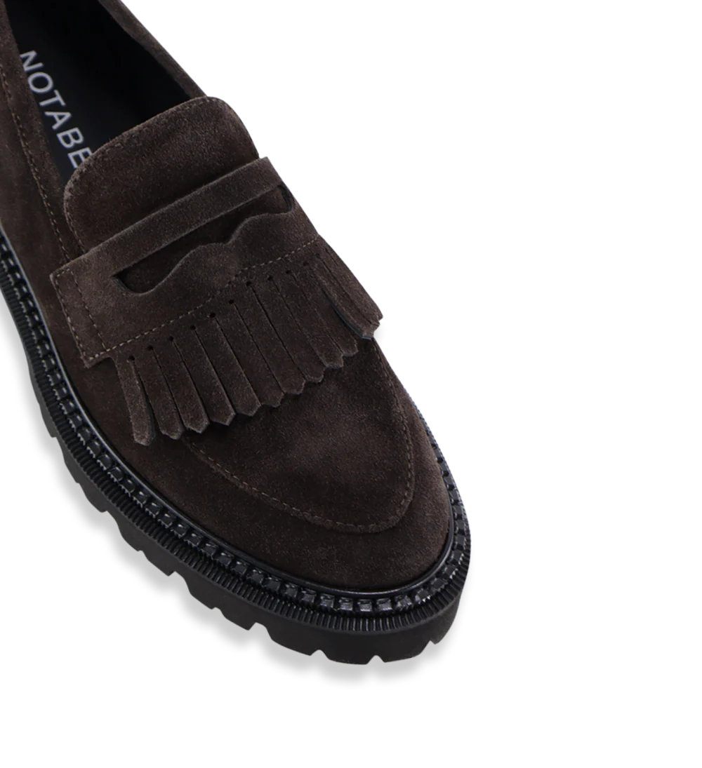 Tereza loafers, mørkebrun ruskind - Image 3